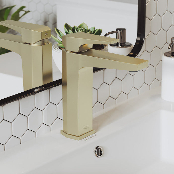 Swiss Madison Voltaire Single Hole, Single-Handle, Bathroom Faucet in Brushed Gold - SM-BF40BG