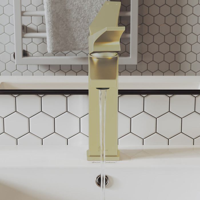 Swiss Madison Voltaire Single Hole, Single-Handle, Bathroom Faucet in Brushed Gold - SM-BF40BG