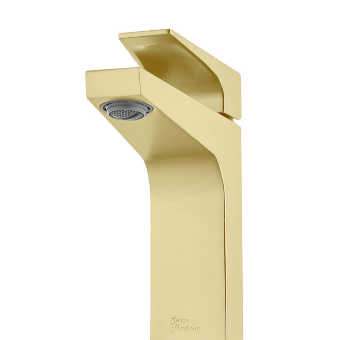 Swiss Madison Voltaire Single Hole, Single-Handle, Bathroom Faucet in Brushed Gold - SM-BF40BG