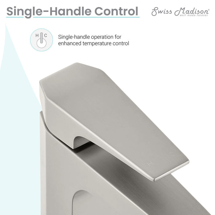 Swiss Madison Voltaire Single Hole, Single-Handle, Bathroom Faucet in Brushed Nickel - SM-BF40BN