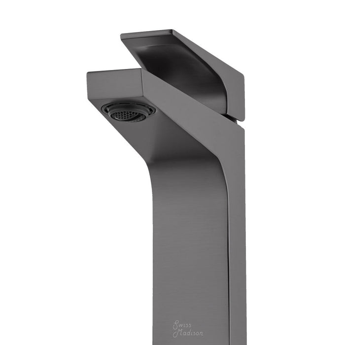 Swiss Madison Voltaire Single Hole, Single-Handle, Bathroom Faucet in Gunmetal Grey - SM-BF40GG