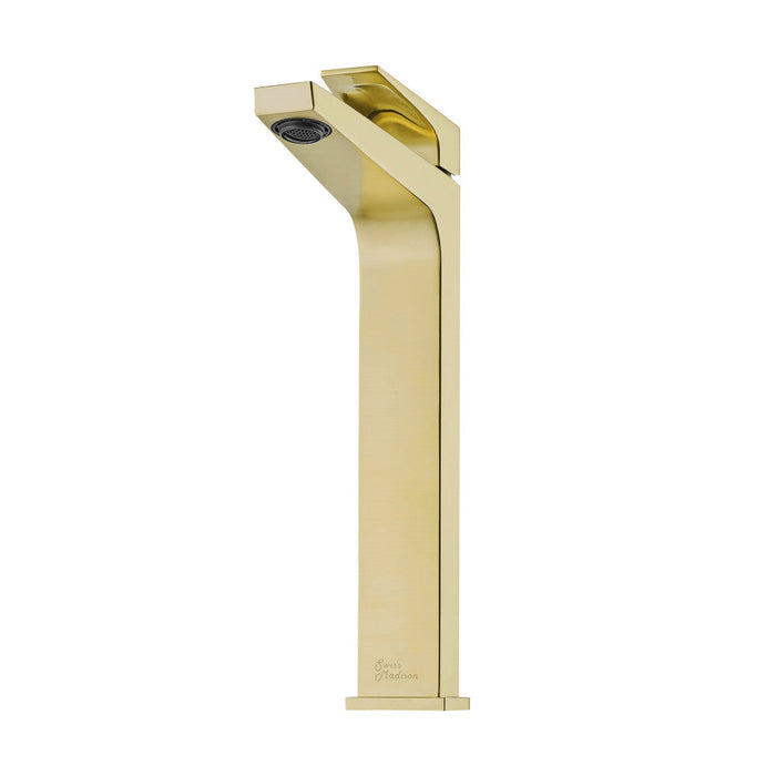 Swiss Madison Voltaire Single Hole, Single-Handle, High Arc Bathroom Faucet in Brushed Gold - SM-BF41BG