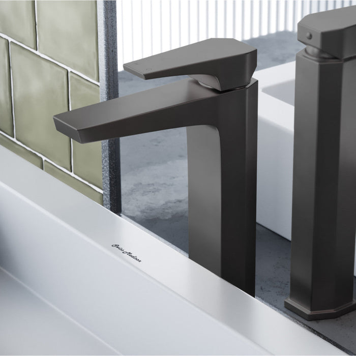 Swiss Madison Voltaire Single Hole, Single-Handle, High Arc Bathroom Faucet in Gunmetal Grey - SM-BF41GG