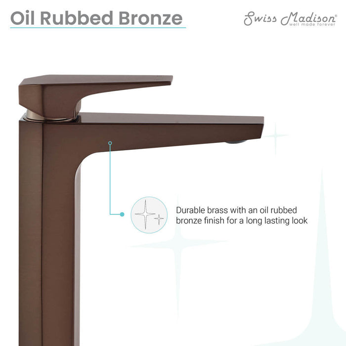 Swiss Madison Voltaire Single Hole, Single-Handle, High Arc Bathroom Faucet in Oil Rubbed Bronze - SM-BF41OR