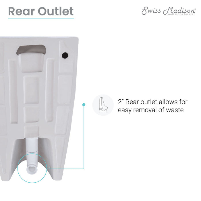 Swiss Madison Voltaire Waterless Urinal in White - SM-UT802