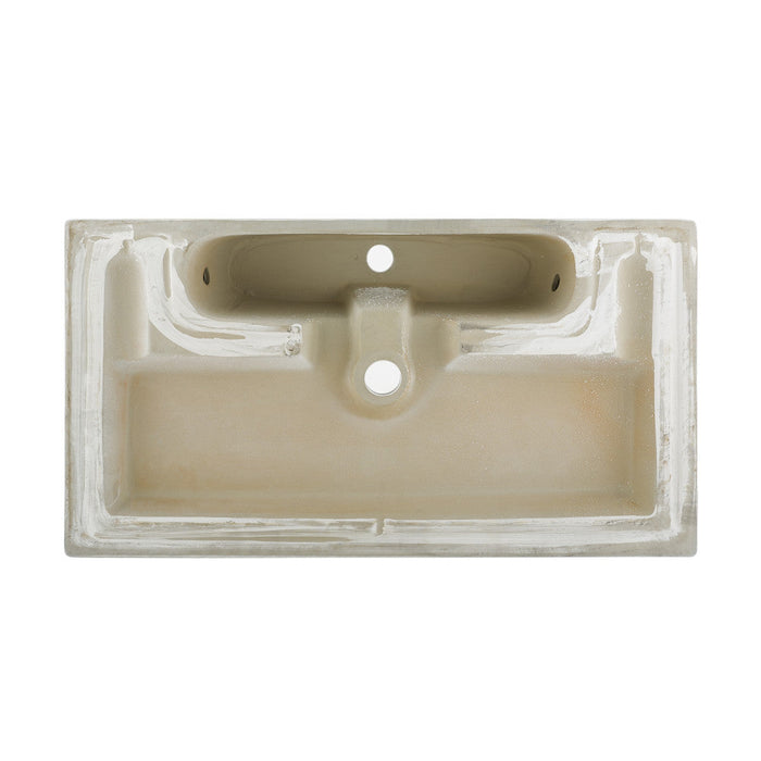 Swiss Madison Voltaire Wide Rectangle Vessel Sink in Static Marble - SM-VSM292W2