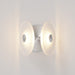 Coral Twin Wall Light frosted steel lit up
