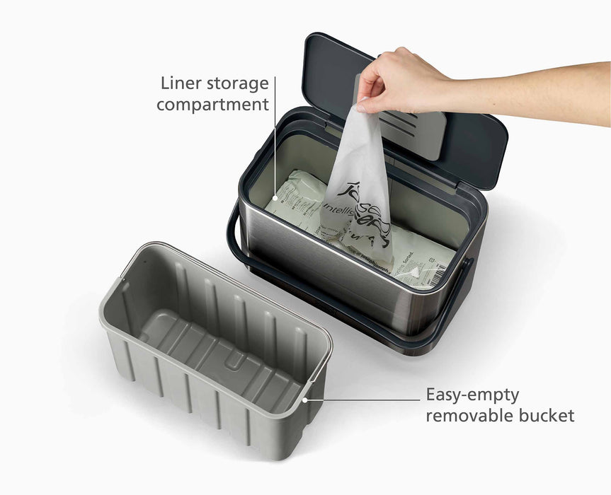 Collect™ 4L Stainless-steel Food Waste Caddy