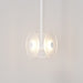 Coral Trio Drop Pendant Light white frosted lit up
