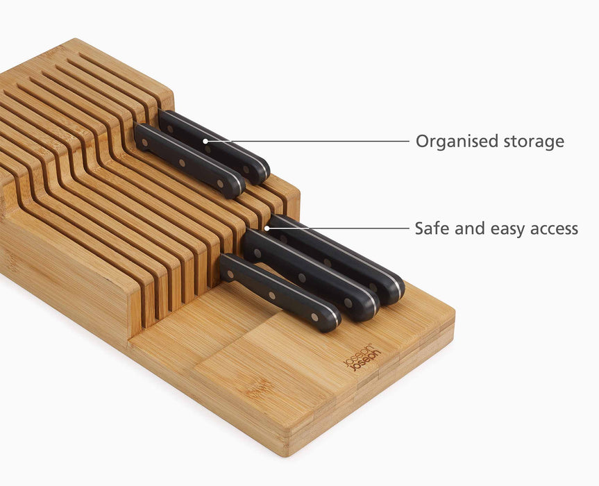 DrawerStore™ Bamboo Large 2-tier Knife Organiser