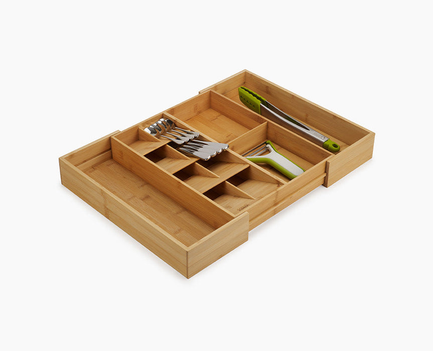 DrawerStore™ Bamboo Expanding Cutlery, Utensil & Gadgets Organiser