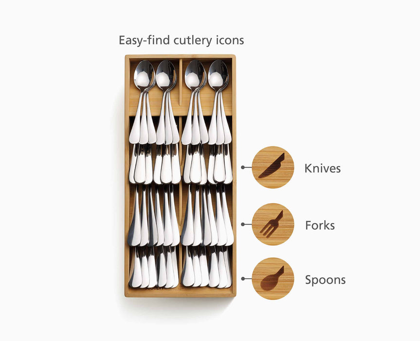 DrawerStore™ Bamboo Large Cutlery Organiser