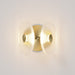 Coral Twin Wall Light clear brass lit up