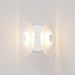 Coral Twin Wall Light frosted white lit up