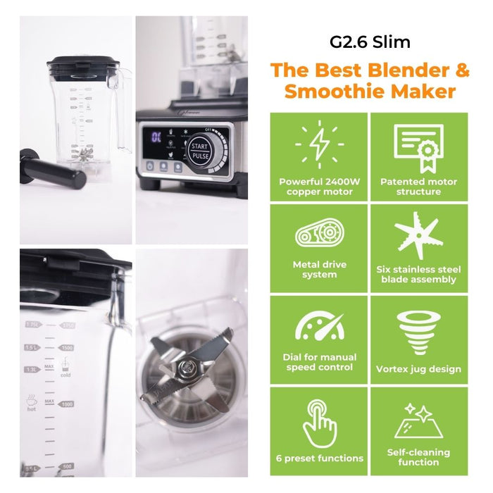 Optimum G2.6 Slim Platinum Series - The Best Blender & Smoothie Maker